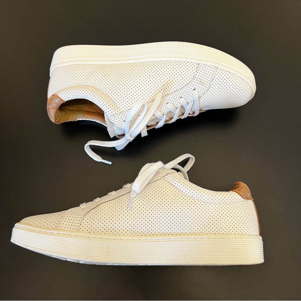 Sofft White Somers Tie Perforated Sneaker 10 - Picture 5 of 11